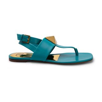 Valentino Schoenen, Dames, Groen, 40 EU, Leer, Thong