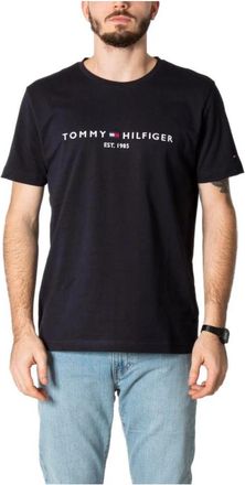 Tommy Hilfiger Cotton T-Shirt - Heren - T-shirts - Blauw - 2XL - Katoen - Tops