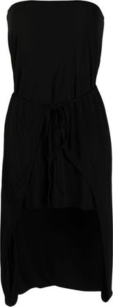 Maison Margiela layered-effect strapless dress - women - Viscose - M - Black