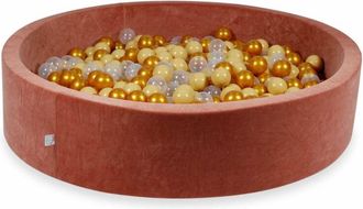 OEM Piscina Seca 130x30cm Velvet Soft Canyon Clay Con 600 Bolas: Dorada, Beige, Transparente