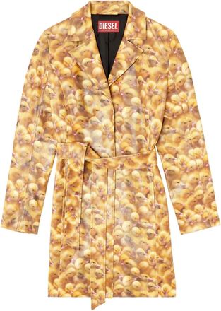 Diesel Cappotto G-Oji con cintura - Giallo