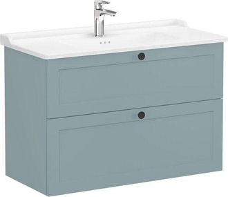 Vitra Mueble de baño con lavabo Root 100x67x46 cm verde mate (ROOTC100GINTC) - Vitra