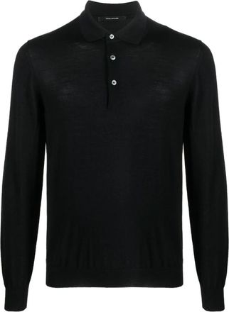 Tagliatore Polo - Heren - Ronde hals truien - Zwart - 2XL - Wol - Truien & Vesten