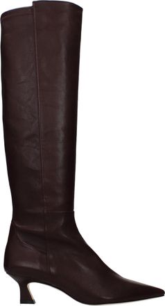 Stuart Weitzman 5050 Stiefel Damens Rot/Himbeerleder