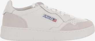 Autry Womens Sneakers Medalist Low Beige Leather Trainers