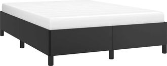 vidaXL Estructura De Cama Sin Colch&oacute;n Cuero Sint&eacute;tico Negro 140x190 Cm Vidaxl