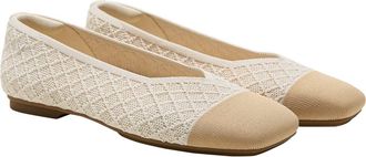 Vivaia Square-Toe Margot 3.0 V-Cut Flats in Yellow Apricot Quilt at Nordstrom, Size 7.5