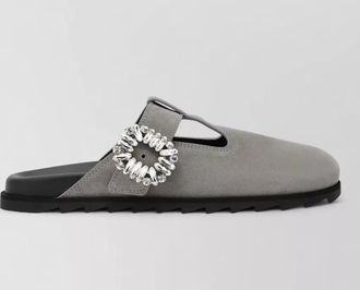 Roger Vivier leather t-strap mules