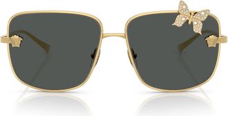 Versace Sunglasses Ve2282 100287 Gold/Dark Gray Women
