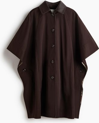 H&M Cape-Mantel mit Kragen - Brown