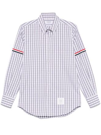 Thom Browne Geruit overhemd - Grijs