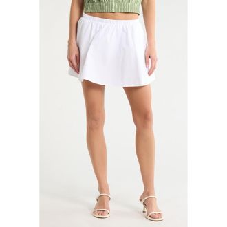 Current Elliott Solid A-Line Skort in White at Nordstrom Rack, Size X-Small