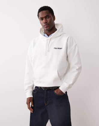 Polo Ralph Lauren Sport - Felpa con cappuccio comoda e pesante bianca con logo sul petto-Bianco