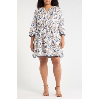 Sugarlips Ralston Floral Print Dress in Off-White-Multi at Nordstrom, Size 2X