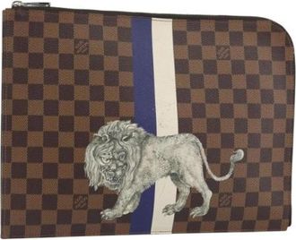 Louis Vuitton Pre-owned Clutches, female, Brown, Size: ONE SIZE Pre-owned Canvas Clutch