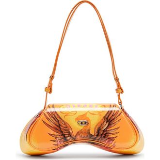 Diesel Play Faux Leather Crossbody Bag in Orange at Nordstrom
