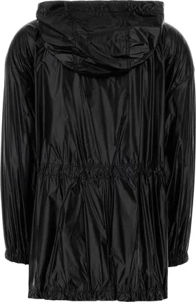 Herno Womens Parka Raincoat Black Nylon Raincoats