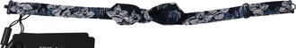 Dolce & Gabbana Navy Floral Silk Bow Tie - Navy