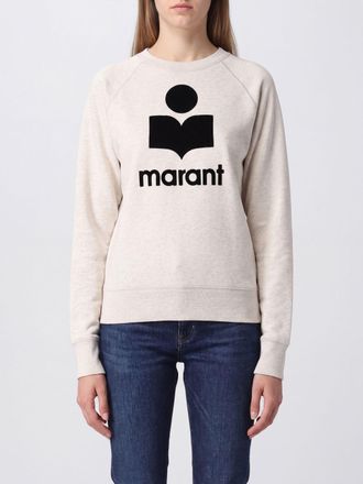 Isabel Marant Felpa girocollo in misto cotone con logo floccato