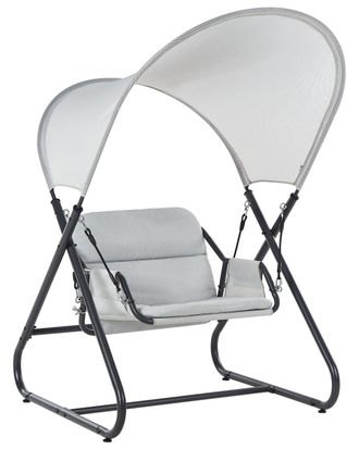 Beliani Columpio Metal Gris claro