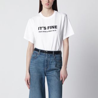 Victoria Beckham White Cotton Its Fine T Shirt