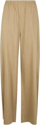Max Mara Wide Broeken - Dames - Wijde Broeken - Beige - M - Broeken