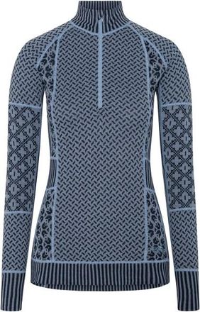 Kari Traa Smekker Half-Zip Merinounterwäsche für Damen | blau