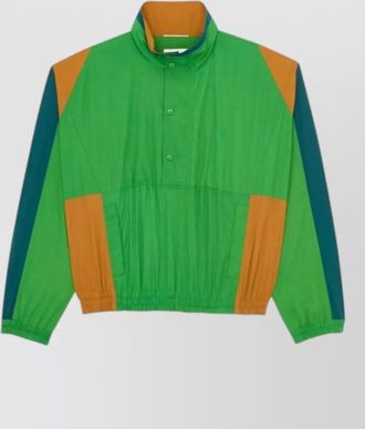 Saint Laurent technical jacket color block high collar