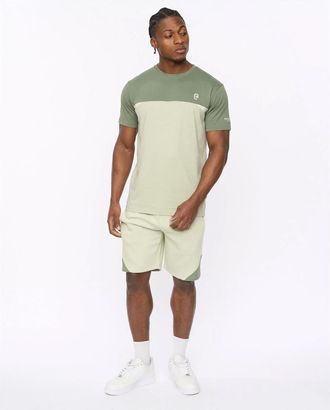 Crosshatch Castlebay fleece-shorts voor heren (Lichte Olijf)