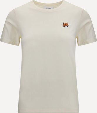Maison Kitsun&eacute; T-shirt in cotone con logo Woman XS