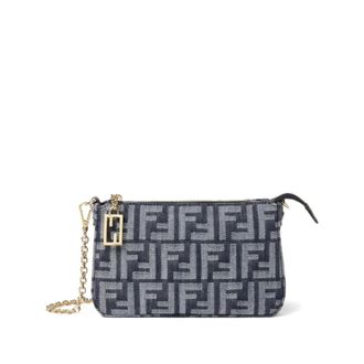 Fendi Cross Body Bags, female, Blue, Size: ONE SIZE Baguette Pouch