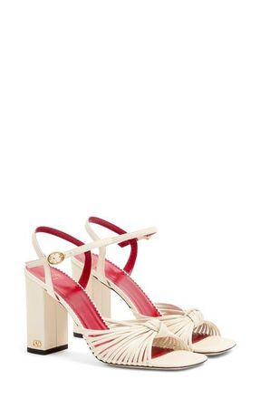 Valentino Garavani Annet Block Heel Sandal in Ivory at Nordstrom, Size 10.5Us