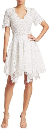 Jonathan Simkhai White Lace Fit & Flare Dress Size XS