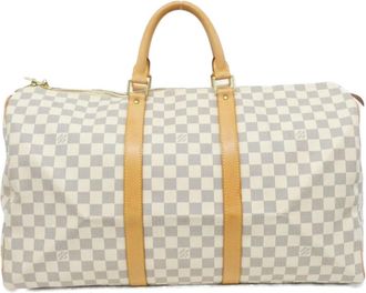 Louis Vuitton Damier Azur Azur Coated Canvas Boston Bag (Pre-Owned)