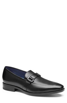 Johnston & Murphy Gibbons Embossed Bit Loafer in Black Full Grain at Nordstrom, Size 11.5