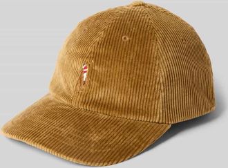 Polo Ralph Lauren Cap aus Cord mit Label-Stitching in Camel, Größe 1
