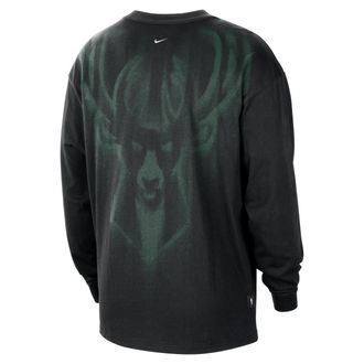 Nike Mens Milwaukee Bucks Standard Issue Basketball Long-Sleeve Top in Black | II5792-010
