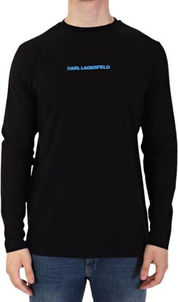 Karl Lagerfeld T-shirt met lange mouwen - Heren - Longsleeves - Zwart - L - Tops