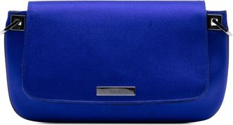 Gucci Pre-owned Womens Satin Chain Bag - Blue Textile - One Size