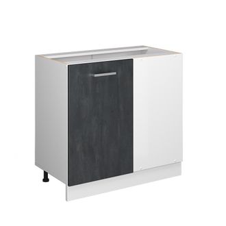 Vicco Armario De Esquina R-line, Hormig&oacute;n Negro, 86 Cm Sin Encimera