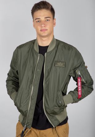 Alpha Industries Bomberjacke ALPHA INDUSTRIES MA-1 TTC Light, Herren, Gr. M, gr&uuml;n (schwarz olive), Obermaterial: 100% Nylon, Futter: 100% Nylon, Jacken Bomberjacke