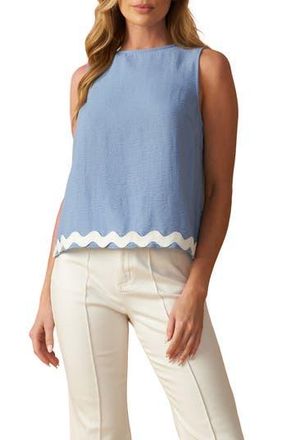 Flying Tomato Woven Sleeveless Top in Blue at Nordstrom Rack, Size Medium