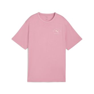 Puma T-Shirt PUMA CLASS RELAXED TEE, Damen, Gr. XS, rosa (poised pink), Jersey, Obermaterial: 100% Baumwolle, unifarben, relaxed fit normal, Rundhals, Shir
