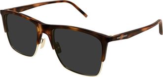 Saint Laurent SL 768/F Asian Fit 004 Mens Sunglasses Gold Size 57 - Free RX Lenses - Free RX Lenses