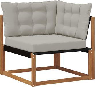 vidaXL Sof&aacute; De Esquina Para Exteriores Madera De Acacia S&oacute;lida Natural Vidaxl