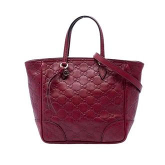 Gucci Pre-owned Bree Tote Bag - Dames - Vintage Shopper - Rood - ONE Size - Leer - Vintage