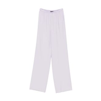 Emporio Armani Wide Trousers, female, Purple, Size: 2XS Wide Trousers