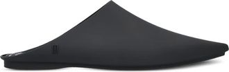 Melissa X 10 Corso Como logo-print point-toe mules - women - Rubber/Rubber/Rubber - 10 - Black