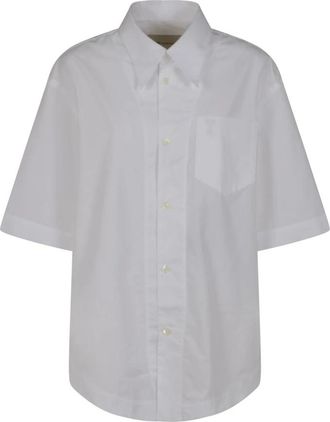 Ami Quota Korte Mouw Wijde Shirt - Dames - Overhemden - Wit - M - Overhemden