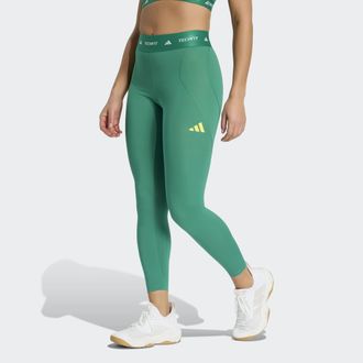 adidas Trainingstights ADIDAS PERFORMANCE TECHFIT WORKOUT COLOR BLOCK 7/8 LEGGINGS, Damen, Gr. XL, N-Gr, bold gr&uuml;n, bright gelb, Obermaterial: 73% Polyester,